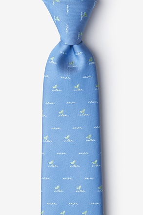 Whale Tails Blue Tie