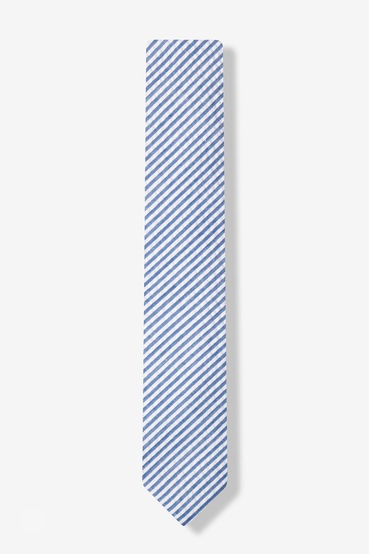 Blue Seersucker Kensington Skinny Tie | Ties.com
