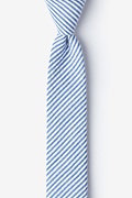 Blue Kensington Seersucker Skinny Tie Photo (0)