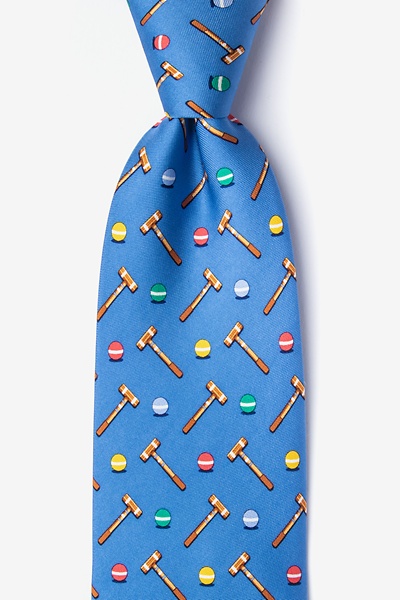 Blue Silk Croquet All Day Tie | Ties.com