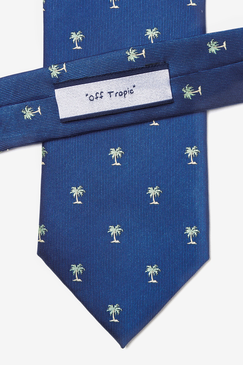 Palm Trees Navy Blue Silk Tie | Beach Neckties | Ties.com