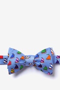 Rainbow Fleet Blue Self-Tie Bow Tie Photo (0)