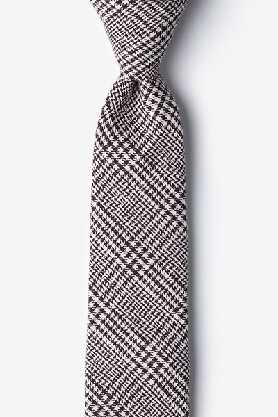 Brown Cotton Cottonwood Skinny Tie | Ties.com