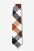 Thatcher Check Brown Skinny Tie Photo (0)