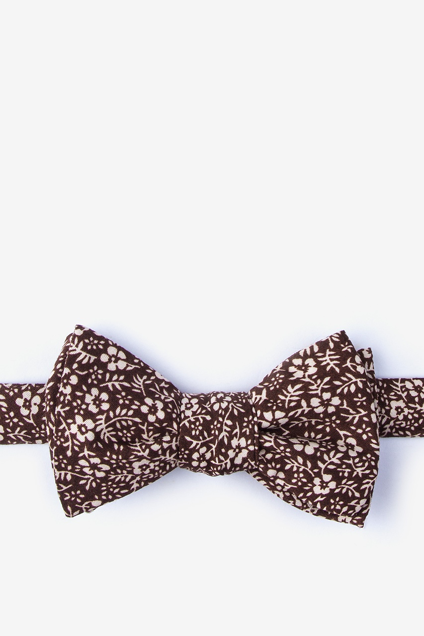 Brown Cotton Tohono Self-Tie Bow Tie | Ties.com