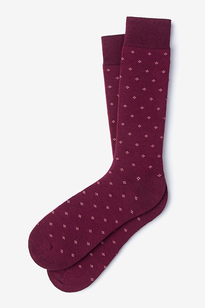 Burgundy Carded Cotton Newton Sock