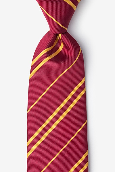 Burgundy Microfiber Boarding School Tie | Ties.com