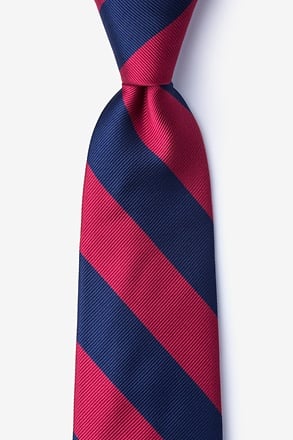 Burgundy & Navy Striped Bow Tie | Causal/Formal Bow Tie | Ties.com