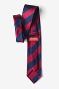 Burgundy and Navy Stripe Extra Long Tie Photo (1)