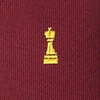 Burgundy Microfiber Checkmate Skinny Tie