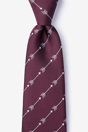 Flying Arrows Burgundy Tie