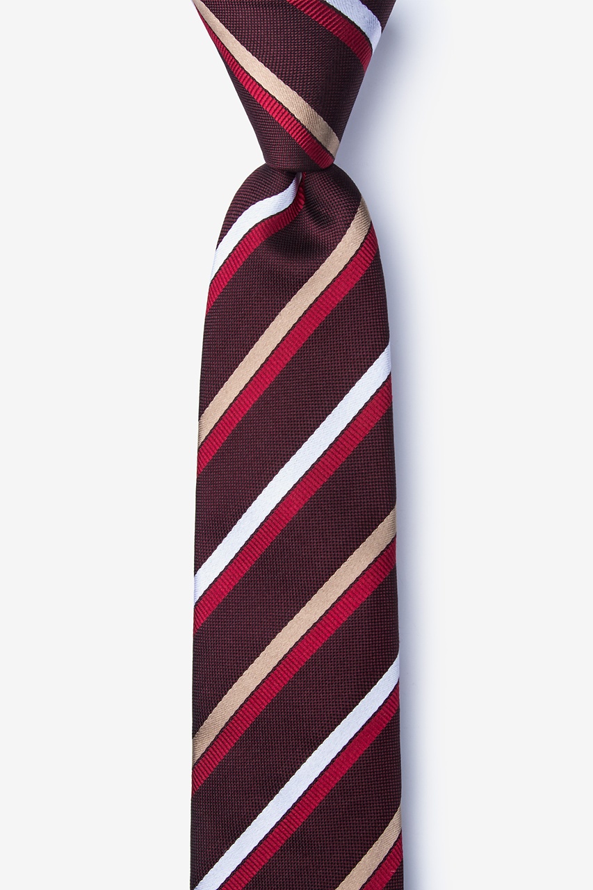 Burgundy Silk Bann Skinny Tie | Ties.com