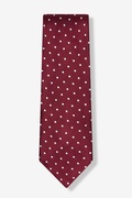 Burgundy with White Dots Tie Photo (0)