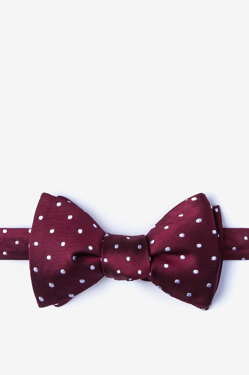Burgundy Silk Richards Self-Tie Bow Tie | Ties.com