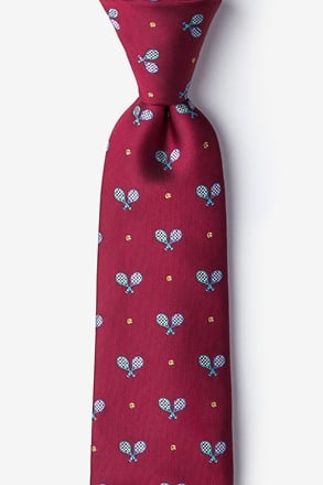 What A Racquet Burgundy Tie