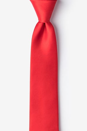 Candy Apple Red Tie For Boys