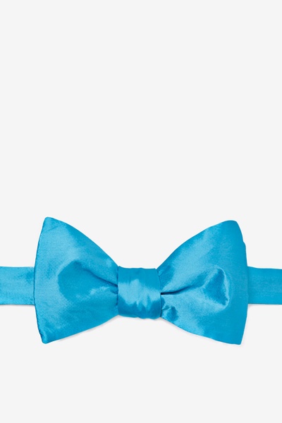 Caribbean Blue Self Tie Bow Tie | Ties.com