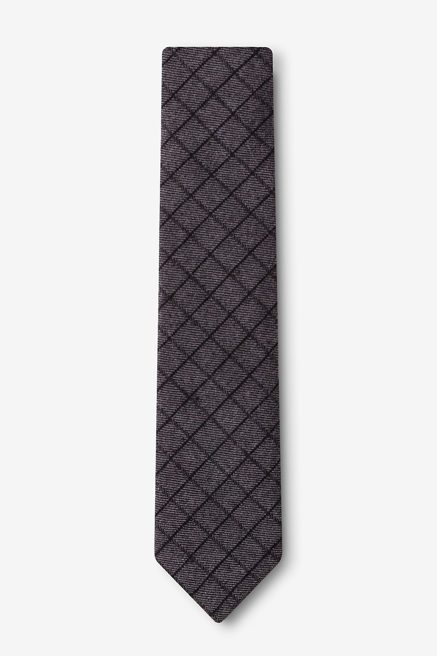 Charcoal Cotton San Luis Skinny Tie | Ties.com