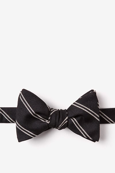 Charcoal Cotton Seagoville Self-Tie Bow Tie | Ties.com