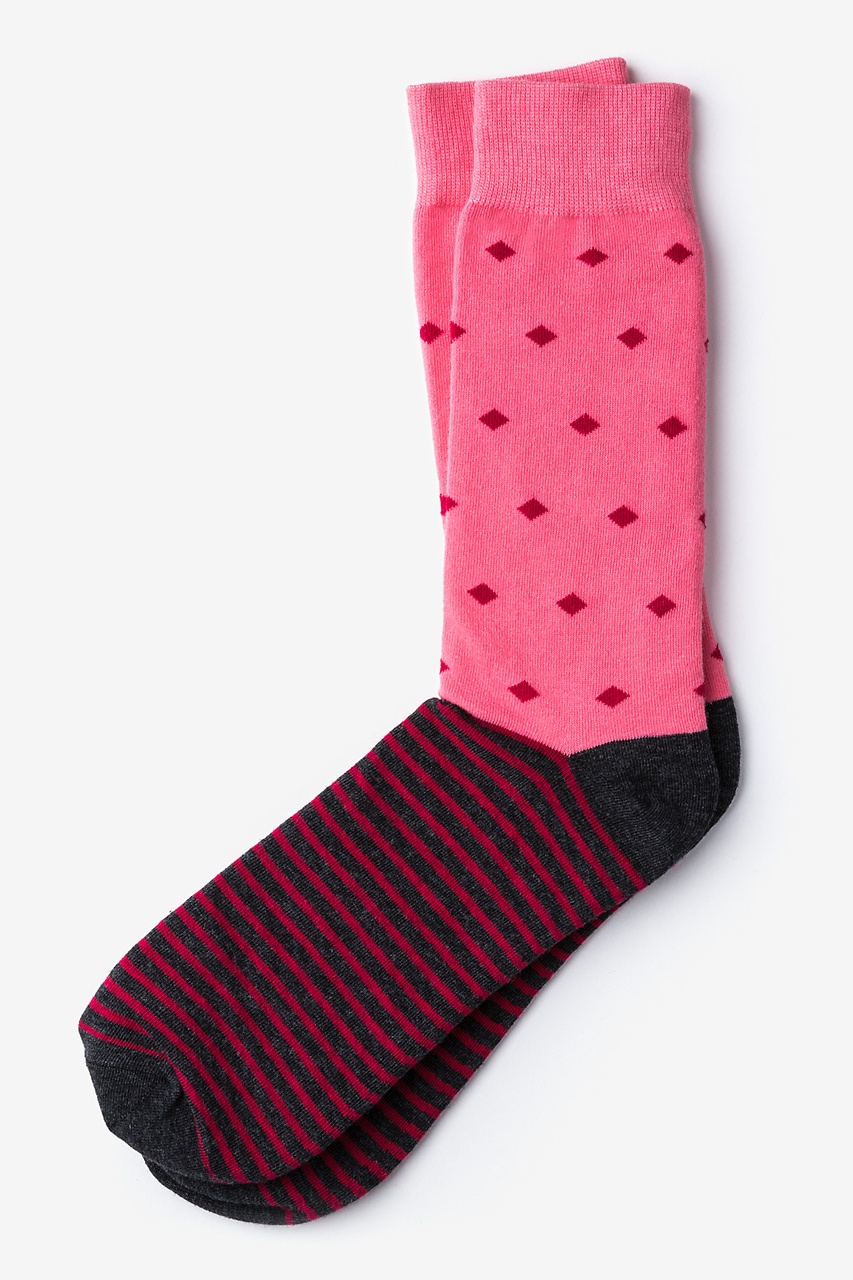 Coral Carded Cotton Arcadia Sock | Ties.com