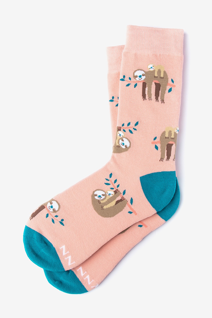 Sloth Coral Women's Socks | Animal Zoo Sock | Ties.com
