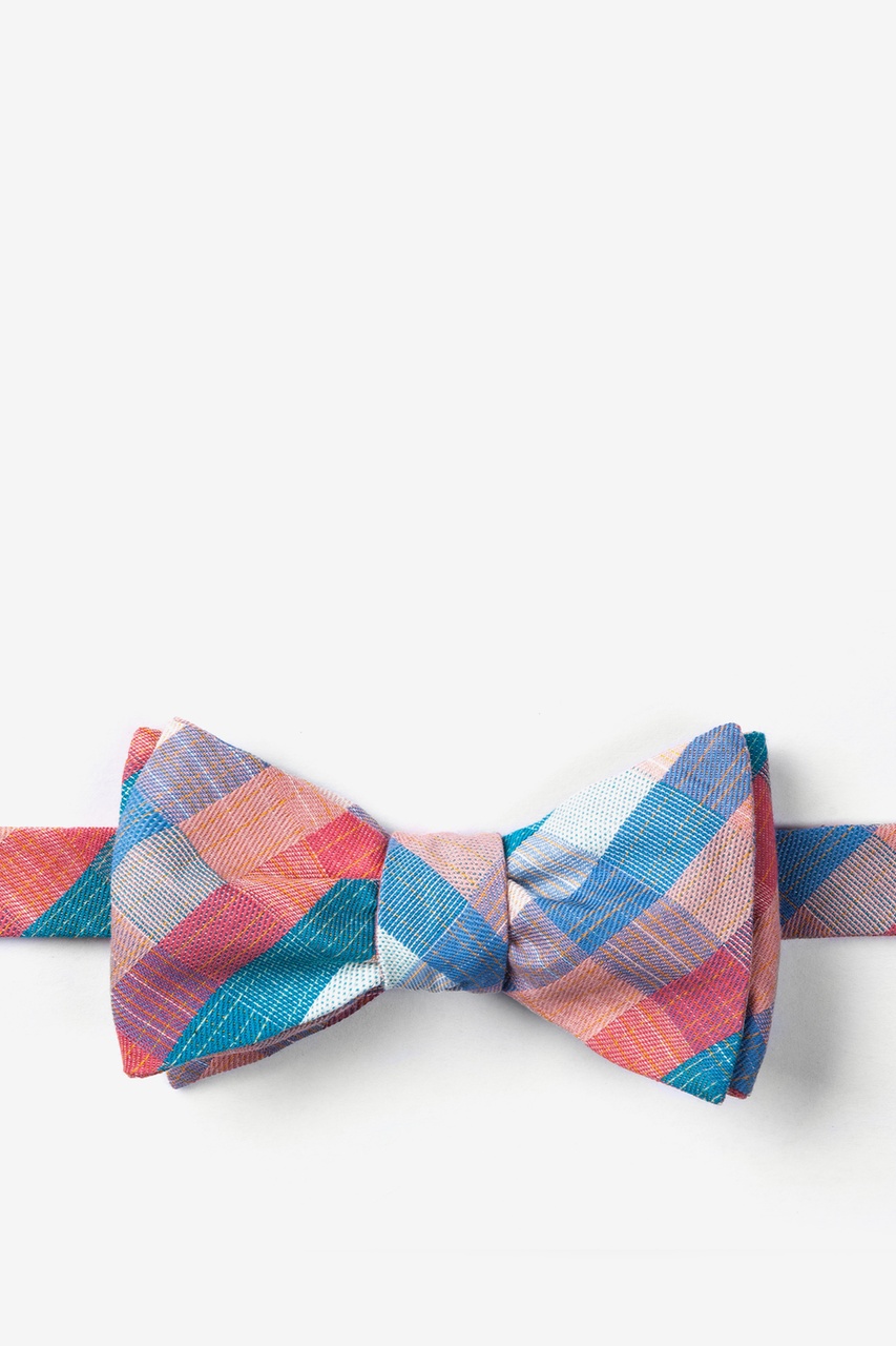 Coral Cotton Hathaway Self-Tie Bow Tie | Ties.com