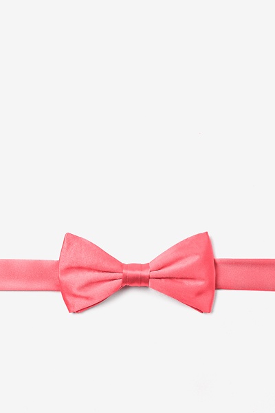 Coral Silk Coral Bow Tie For Boys