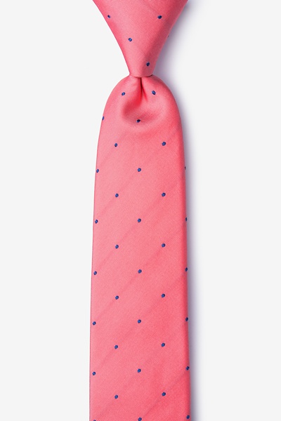 Coral Silk Griffin Skinny Tie | Ties.com