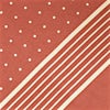 Coral Silk Polkadot and Stripe Pocket Square Pocket Square