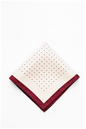 Polkadot Pocket Square Cream Pocket Square