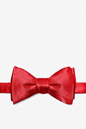 _Crimson Red Self-Tie Bow Tie_