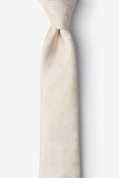 Ecru Silk Nelson Skinny Tie | Ties.com