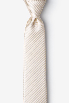 Rene Ecru Skinny Tie