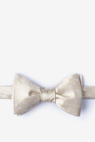 Ecru Silk Richards Self-Tie Bow Tie