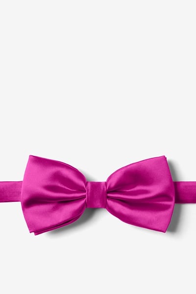 Fuschia bow shop tie