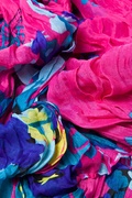 Fuchsia Butterfly Meadow Scarf Photo (0)