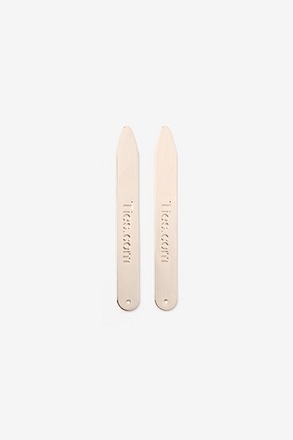 A Pair of Gold 2.5" Collar Stays