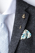 Anchor With Rope Gold Lapel Pin Photo (1)