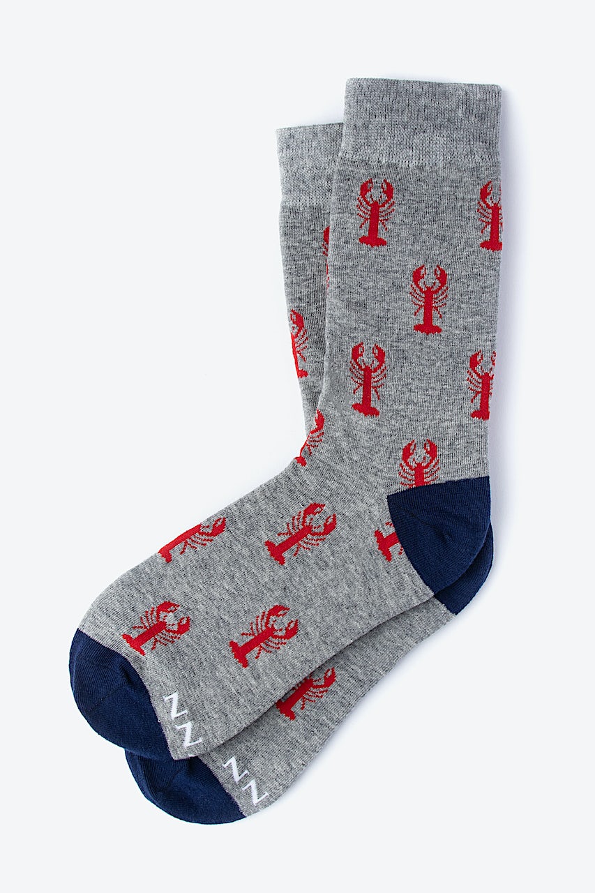 Gray Carded Cotton Great Catch His & Hers Socks | Ties.com