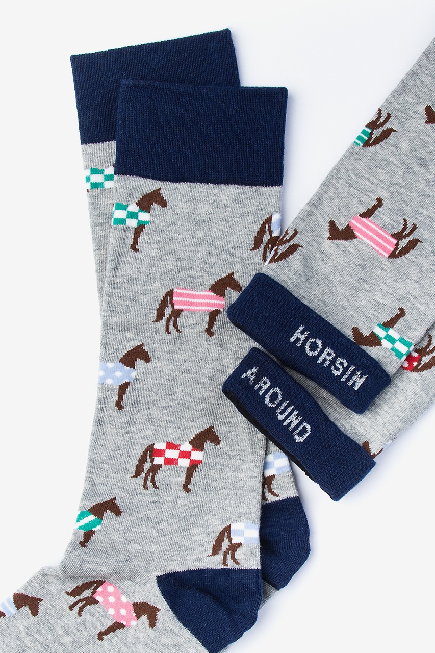 Gray Horse Sock | Equestrian Sock | Ties.com