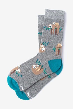 Gray Sloth Socks | Animal Sock | Ties.com