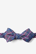 Gray Checkers Diamond Tip Bow Tie Photo (0)