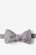 Gray Pennington Dash Self-Tie Bow Tie Photo (0)