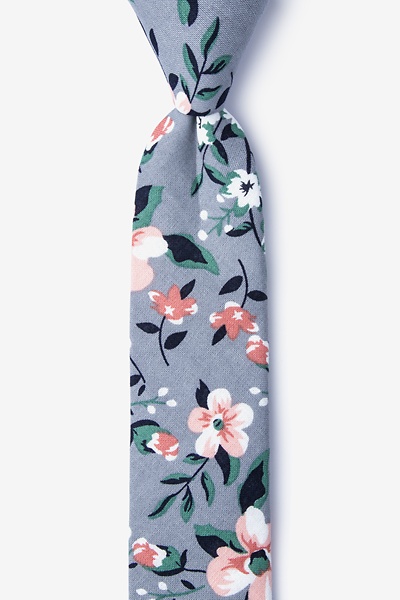 Gray Cotton Holden Skinny Tie | Ties.com