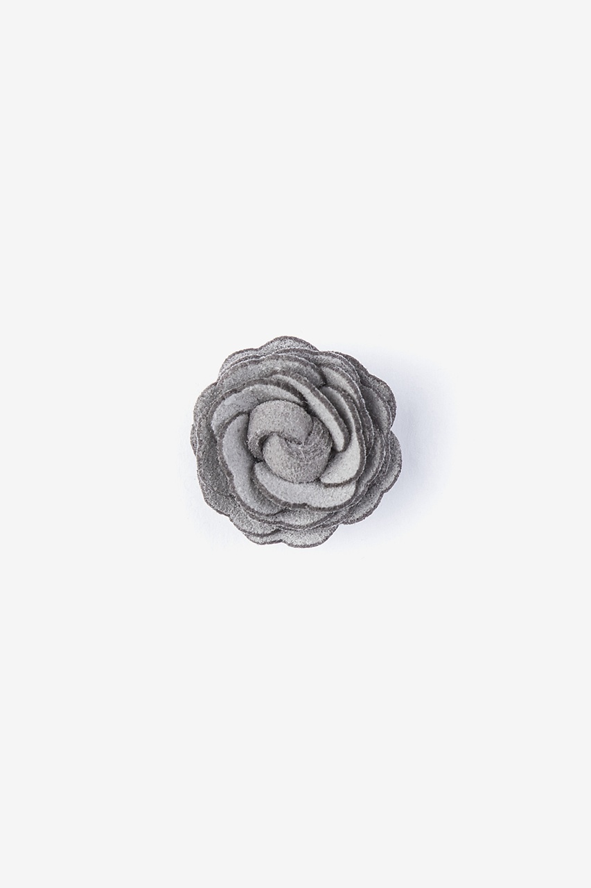 Gray Felt Mini Flower Lapel Pin | Ties.com