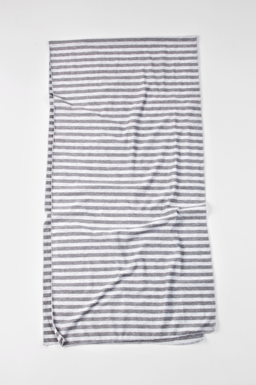 Gray Polyester Mens Traveling Stripe Scarf | Ties.com