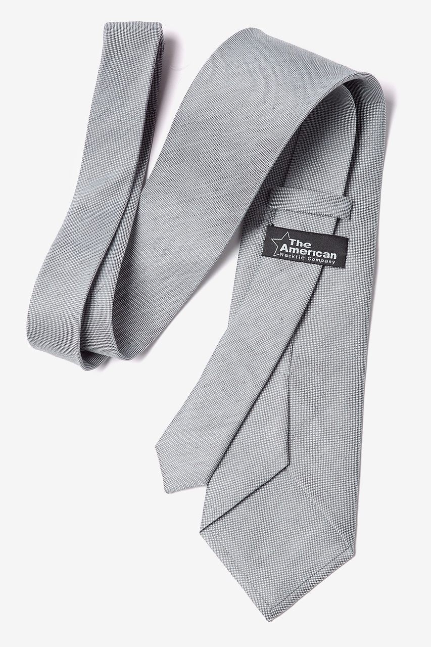 Gray Silk Cornell Tie