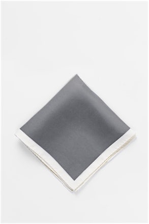 Solid Gray Pocket Square