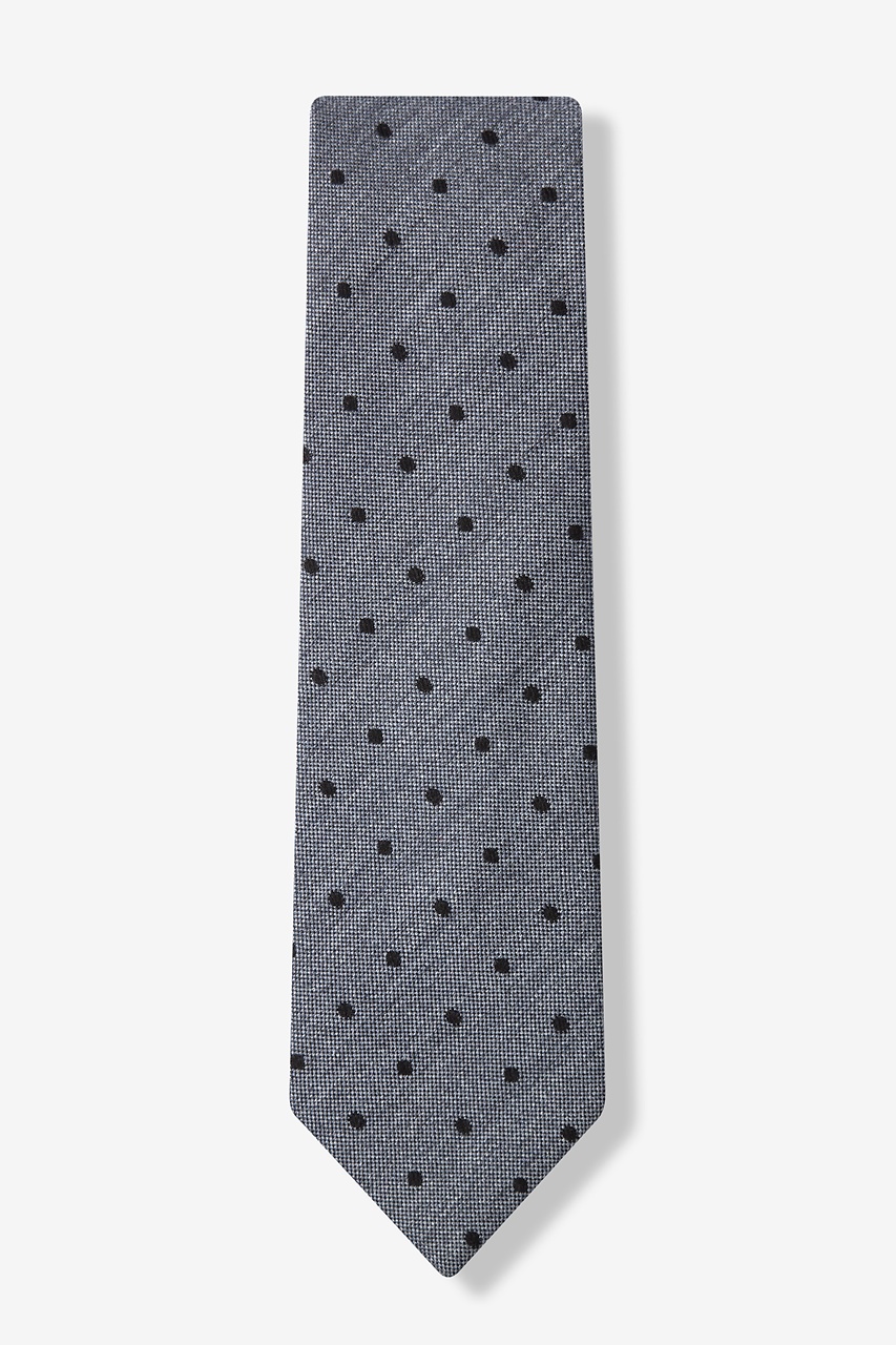 Gray Wool Prague Polka Dot Tie | Ties.com