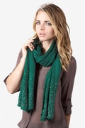 Green Rhinestone Sparkle Knit Scarf Photo (0)